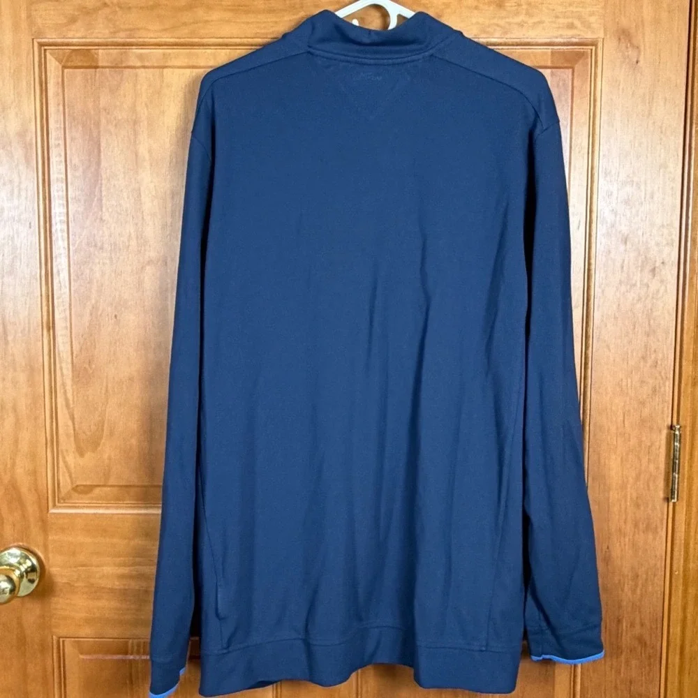 Adidas adiPure Mens XL Quarter Zip Pullover Navy Blue Sand Creek Golf Sweater